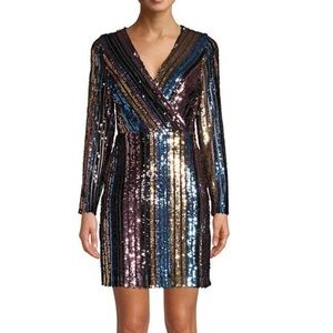 Sam Edelman sequin rainbow stripe dress 12